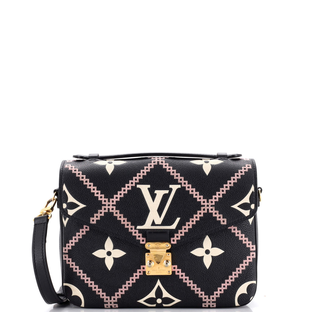 Louis Vuitton Pochette Metis Monogram Empreinte Giant Broderies Black  2975221