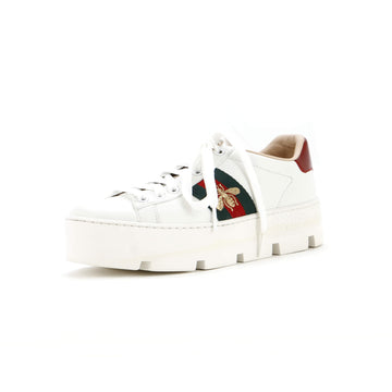 Gucci Women's Ace Web Platform Sneakers Leather