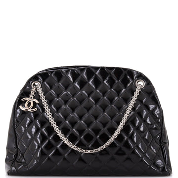 Chanel Just Mademoiselle Bag Quilted Patent Large