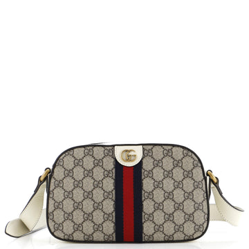 Gucci Ophidia Camera Shoulder Bag GG Coated Canvas Small
