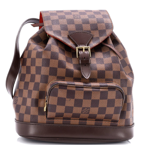 Vintage Montsouris Backpack Damier MM LOUIS VUITTON Backpack Damier Ebene Montsouris MM Special main image 3