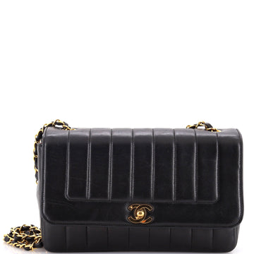Chanel Vintage CC Chain Flap Bag Vertical Quilt Lambskin Medium