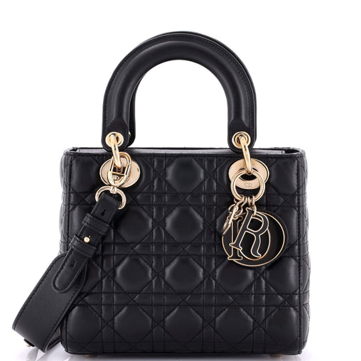 Christian Dior ブラックパーティーバッグ Christian Dior My ABCDior Lady Dior Bag Cannage Quilt Lambskin