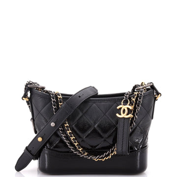 Chanel Gabrielle Hobo Quilted Goatskin and Patent Small