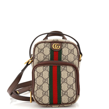Gucci Ophidia Top Handle Crossbody Bag GG Coated Canvas Mini