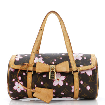 Louis Vuitton Papillon Handbag Limited Edition Cherry Blossom Monogram