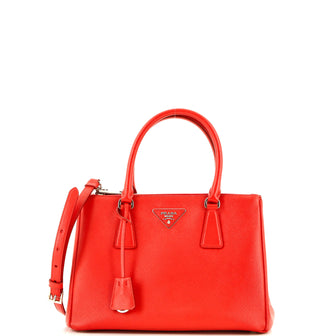 Prada Galleria Double Zip Tote Saffiano Leather Small