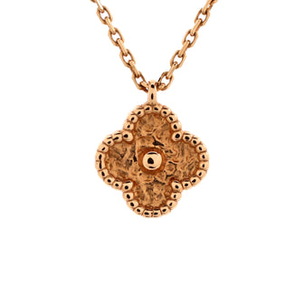 Van Cleef & Arpels Sweet Alhambra Pendant Necklace 18K Rose Gold