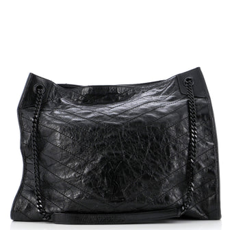 Saint Laurent Niki Shopping Tote Matelasse Chevron Leather Large