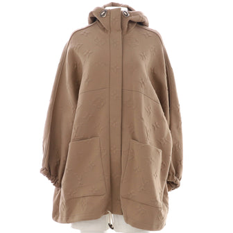 Louis Vuitton Women's Hooded Zip Parka 3D Monogram Cotton and Polyamide Blend