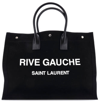 Saint Laurent Rive Gauche Shopper Tote Canvas Large