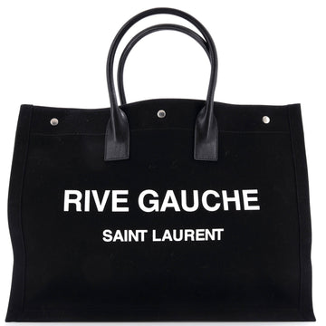 Saint Laurent Rive Gauche Shopper Tote Canvas Large