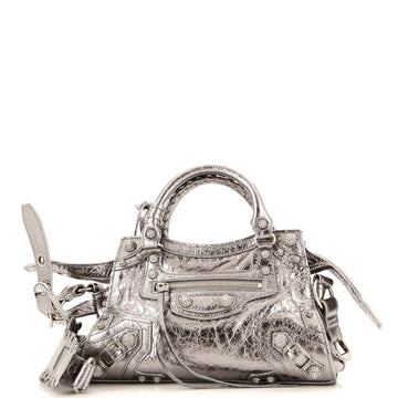 Balenciaga Neo Cagole City Bag Leather with Crystals XS