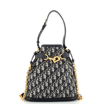 Christian Dior C'est Bucket Bag Oblique Canvas Medium