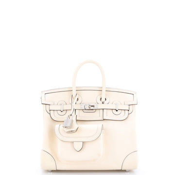 Hermes Cargo Birkin Bag Toile and Swift 25