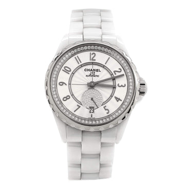 Chanel J12-365 Automatic Watch Ceramic and Stainless Steel with Diamond Bezel and Seconds Sub-Dial 36