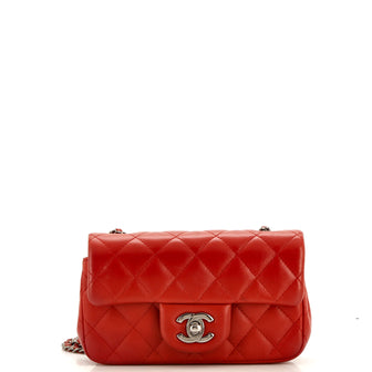 Chanel Classic Single Flap Bag Quilted Lambskin Extra Mini