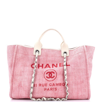 Chanel Deauville Tote Raffia Medium