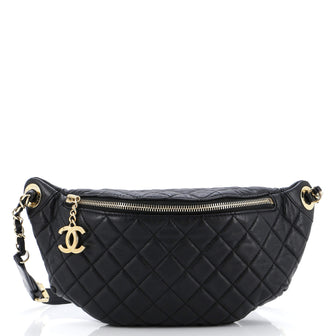 Chanel Banane Waist Bag Quilted Leather