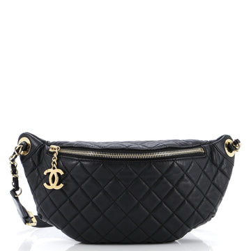 Chanel Banane Waist Bag Quilted Leather