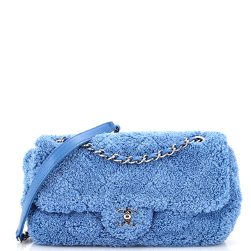 Chanel CC Chain Flap Bag Quilted Terry Cloth Medium