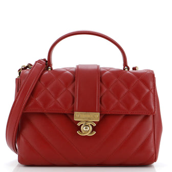 Chanel In The City Top Handle Flap Bag Mixed Quilt Calfskin Medium