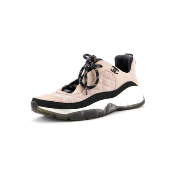 Chanel Women's Coco Neige CC Sneakers Suede and Quilted Mesh