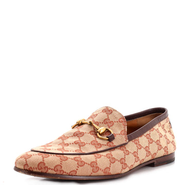 Gucci Women's Jordaan Loafers GG Canvas