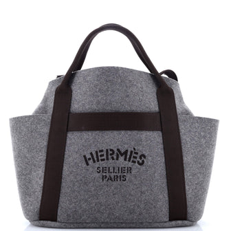 Hermes Sac De Pansage Groom Handbag Felt