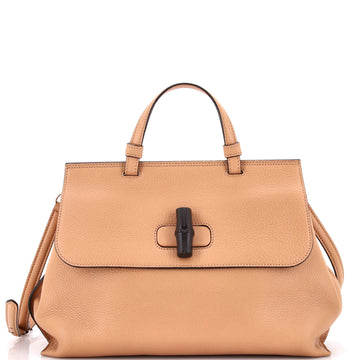 Gucci Bamboo Daily Top Handle Bag Leather Medium