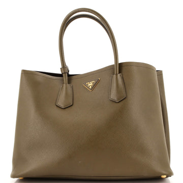 Prada Cuir Double Tote Saffiano Leather Large