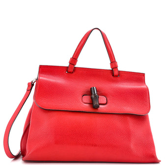Gucci Bamboo Daily Top Handle Bag Leather Medium