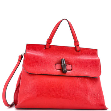 Gucci Bamboo Daily Top Handle Bag Leather Medium