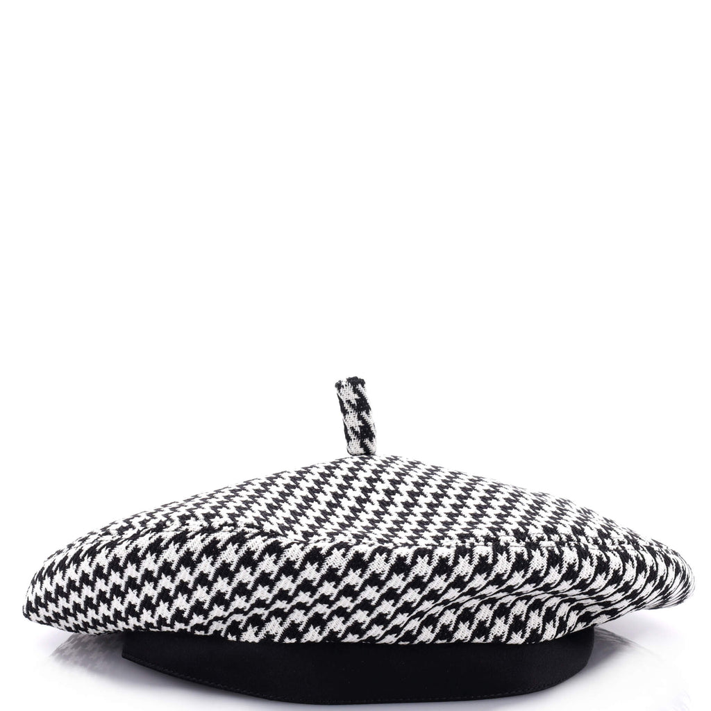 Christian Dior Arty Macrocannage Tweed Beret in black/white Dior Dior Arty Macrocannage Beret Tweed  main image 2
