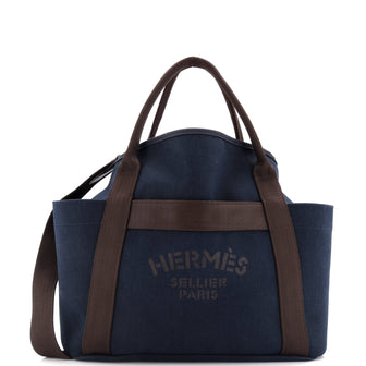Hermes Sac De Pansage Groom Handbag Canvas