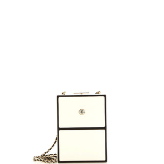 Chanel No.5 Perfume Box Evening Clutch Leather