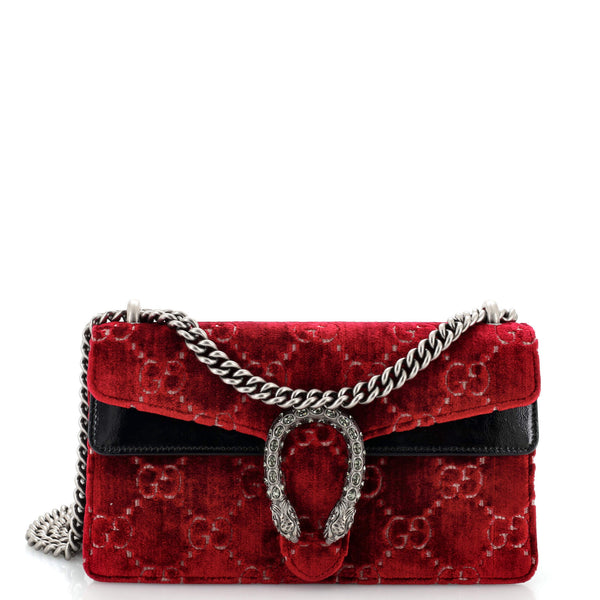 Gucci Dionysus Bag GG Velvet Mini Red 29781510