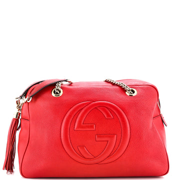 Gucci Soho Chain Zip Shoulder Bag Leather Medium
