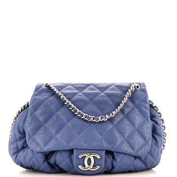 Chanel Chain Around Flap Bag Quilted Leather Large