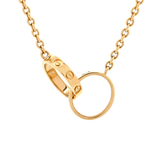 Cartier Love Interlocking Necklace 18K Yellow Gold