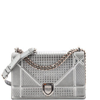 Christian Dior Diorama Flap Bag Cannage Embossed Calfskin Medium