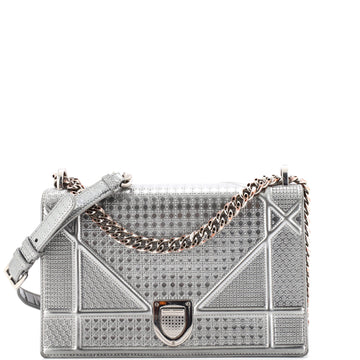 Christian Dior Diorama Flap Bag Cannage Embossed Calfskin Medium