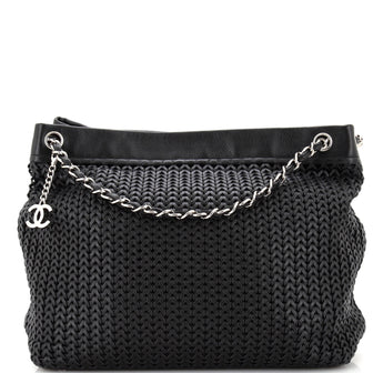Chanel CC Charm Tote Woven Caviar Large