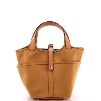 Hermes Cargo Picotin Lock Bag Canvas and Swift PM