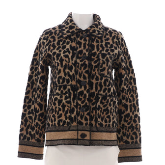 Christian Dior Women's Caro Three Pocket Jacket Printed Wool Blend