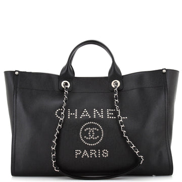 Chanel Deauville Tote Studded Caviar Large
