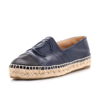 Chanel Women's CC Cap Toe Espadrilles Leather