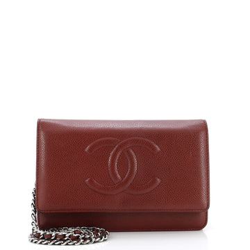 Chanel Timeless Wallet on Chain Caviar