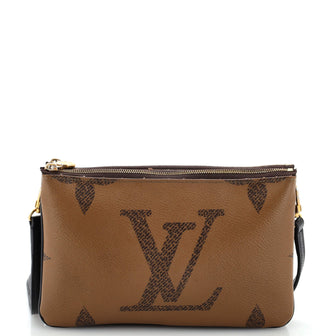 Louis Vuitton Double Zip Pochette Reverse Monogram Giant