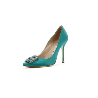 Manolo Blahnik Women's Hangisi Pumps Satin 105
